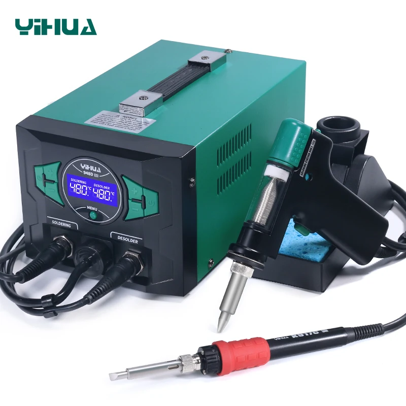 Yihua 948D-III 2 in 1 Soldering Desoldering Station LCD Digital Rework Station Adjustable Temp SMD Repair Too view 5