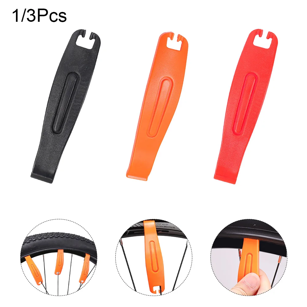 3pcs Bike Tire Prying Stick High Strength Plastic Tire Levers Pry Bar Crowbar Steel Tyre Stick Spoon Tube Repair Tool