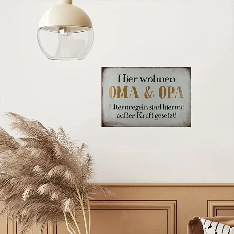 2D Flat Germany Text Metal Sign, 