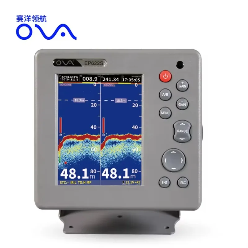 Singlebeam Sonar Depth Finder Transducer Ultrasonic Echosounder for Marine Supplies