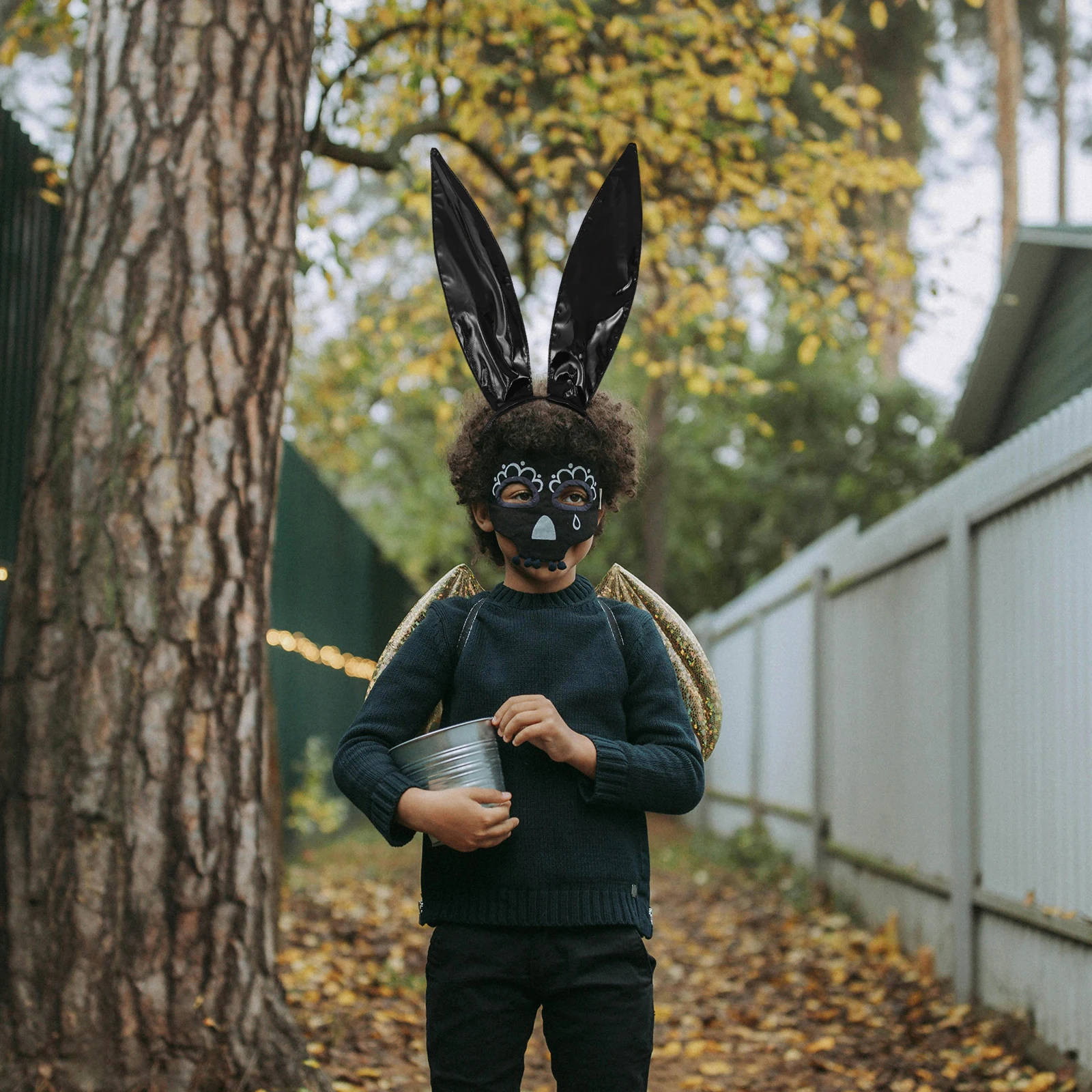 

2pcs Black Bunny Ears Headband Halloween Party Costume Accessory Durable Artificial Adult Women Cosplay Rabbit Ear Hair