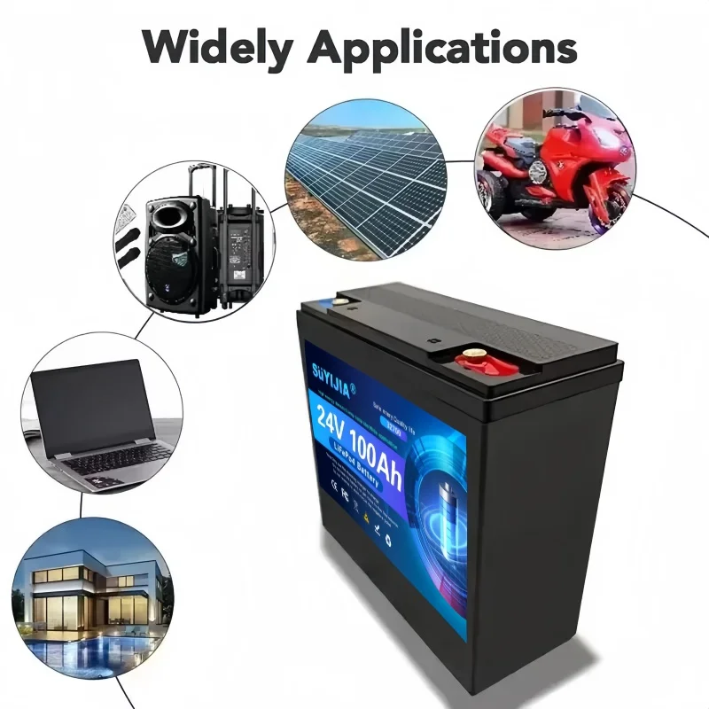 100% New 32700 LiFePO4 24V 100Ah-200Ah Battery has built-in 200A rechargeable Ferrous Lithium Phosphate Solar Off-grid Battery.
