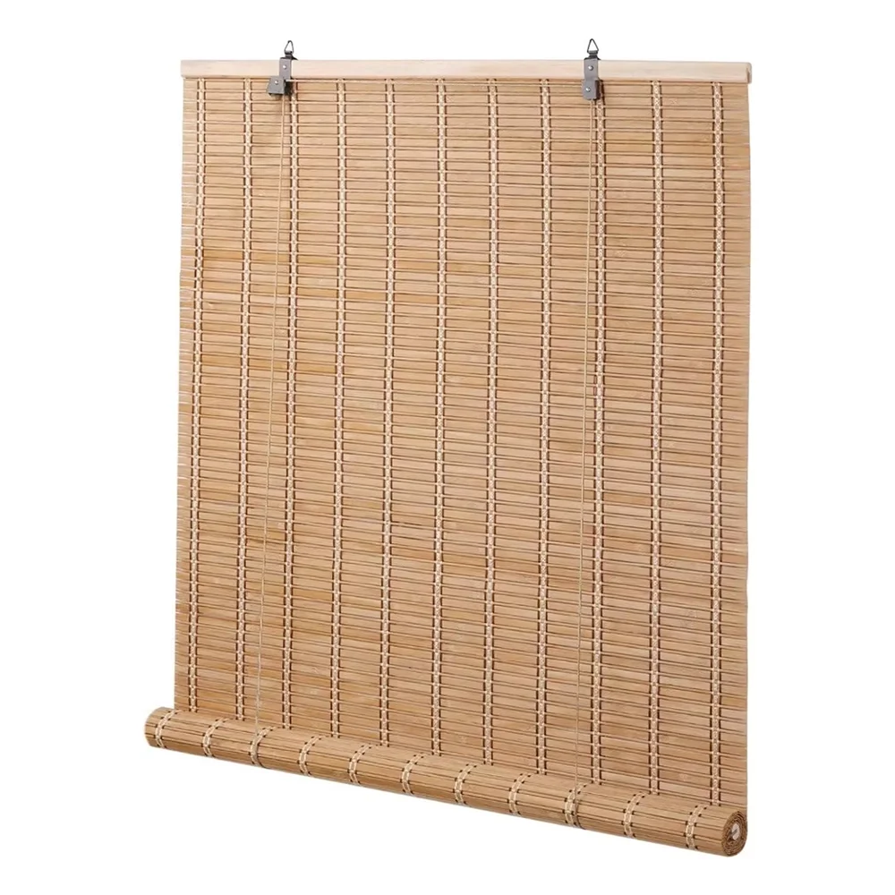 Bambus-Rollos Verdunkelung 70% Retro Lichtfilternde Holzrollos Raumteiler für Fenster/Türen/Büro Dekorative Jalousien