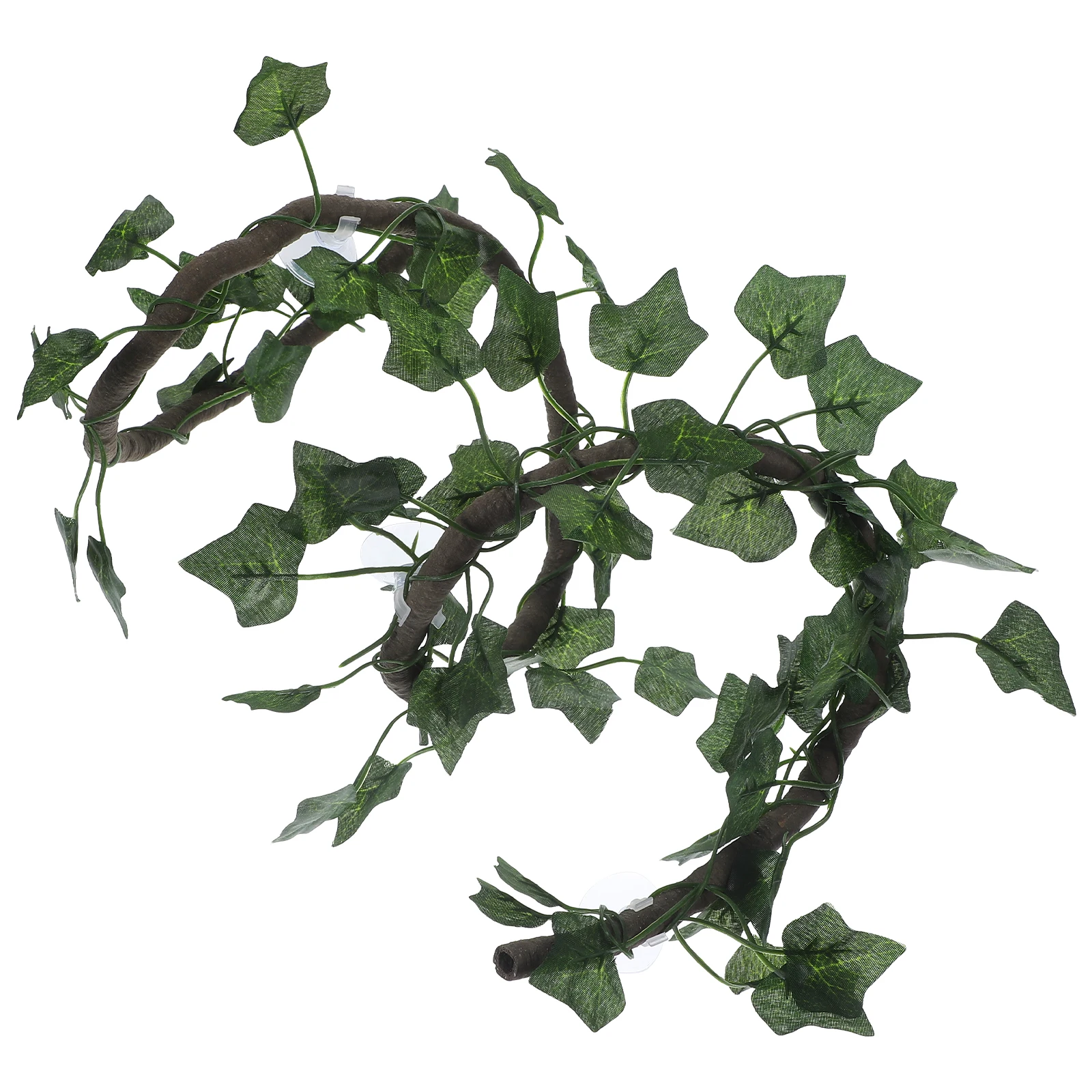 Fake Leaves Reptile Vine Small Animals Habitat Forest Bend Branch For Lizard Landscape Simulation Plant Rattan Pet Box Decor