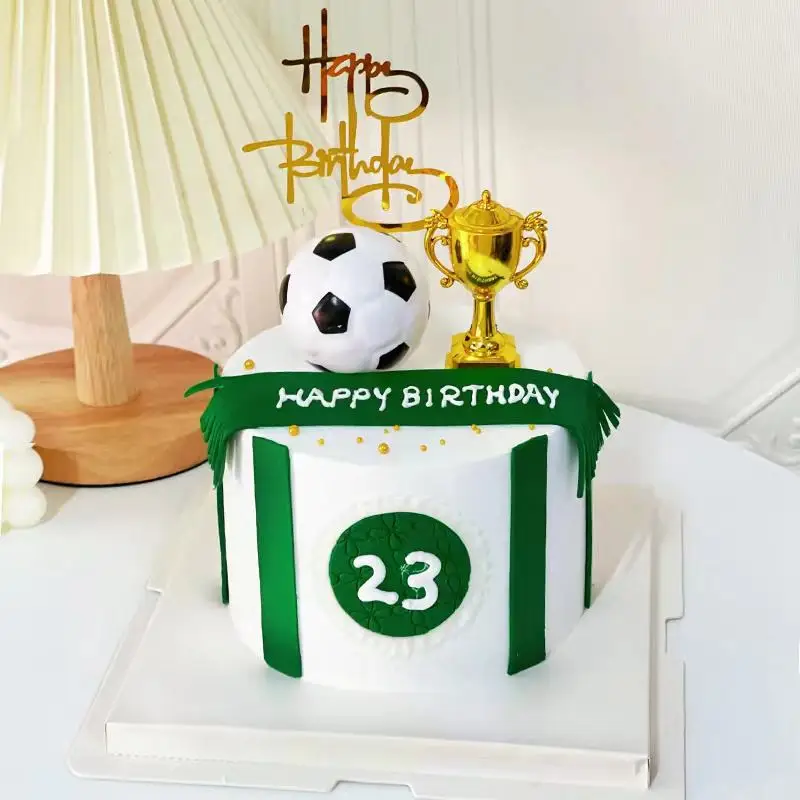 Fußball Fußball Kuchen Topper Geburtstag Junge Kuchen Topper Baby Dusche Alles Gute zum Geburtstag Party Dekor Sport Party Supplies Kuchen Zubehör – Detail 5