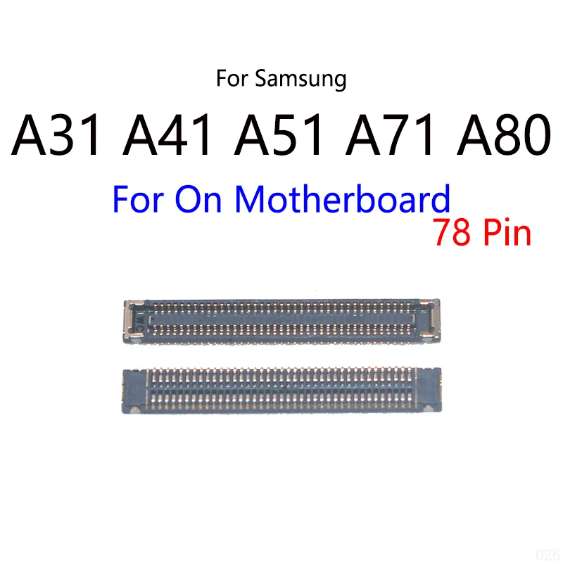 50PCS/Lot For Samsung Galaxy A31 A315F A41 A51 A515F A71 A80 LCD Display Screen FPC Connector Port On Mainboard / Flex Cable