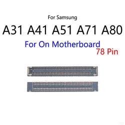 Port de connecteur FPC d'écran d'affichage LCD sur la carte mère, câble flexible, Samsung Galaxy A31, A315F, A41, A51, A515F, A71, A80, 10 pièces par lot