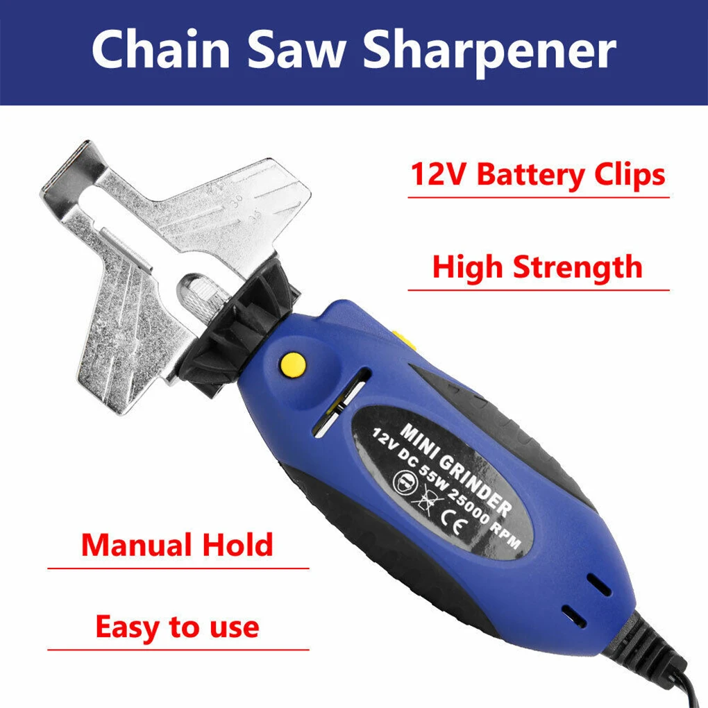 1 Set 12V Electric Hand Saw Folding Sharpener Accessories Saw Chain Knife Sharpener Chainsaw Chain Sharpener Grinder File Tool