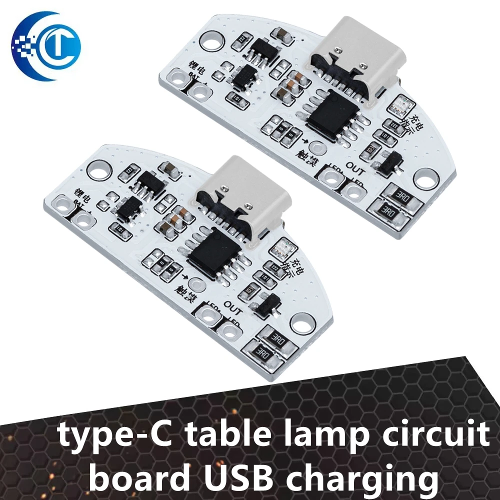 type-C table lamp circuit board USB charging three gear stepless dimming led touch small night lamp control module