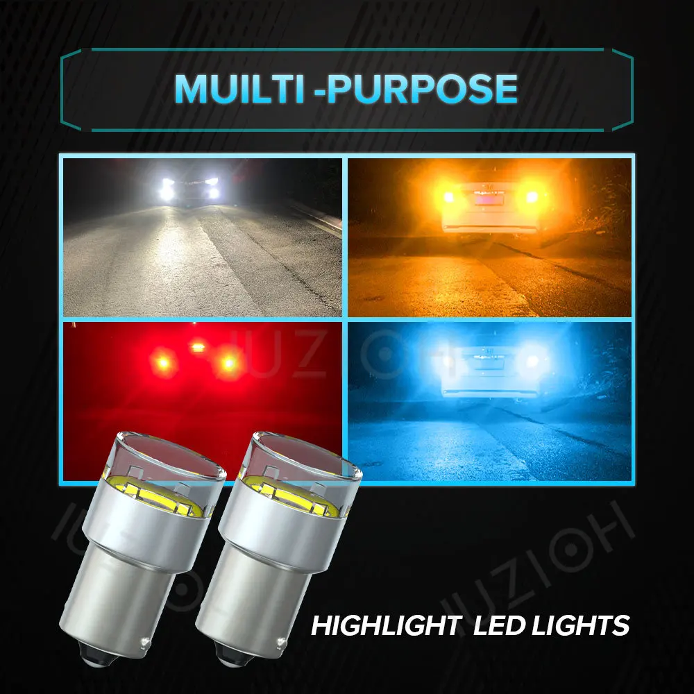 IUZIOH 2PCS Car Light 12V 24V 1156 1157 Brake Reverse BAY15D BA15S P21W R5W P21/5W Led Bulb Rear Fog Tail Parking Signal Lamp