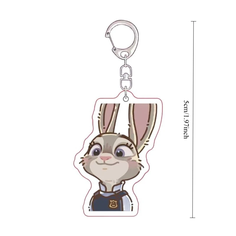 5 سنتيمتر ديزني Zootopia الثعلب نيك أرنب جودي الترا واضح الاكريليك عالية الجمال على ظهره قلادة الإبداعية الطرفية الديكور هدية