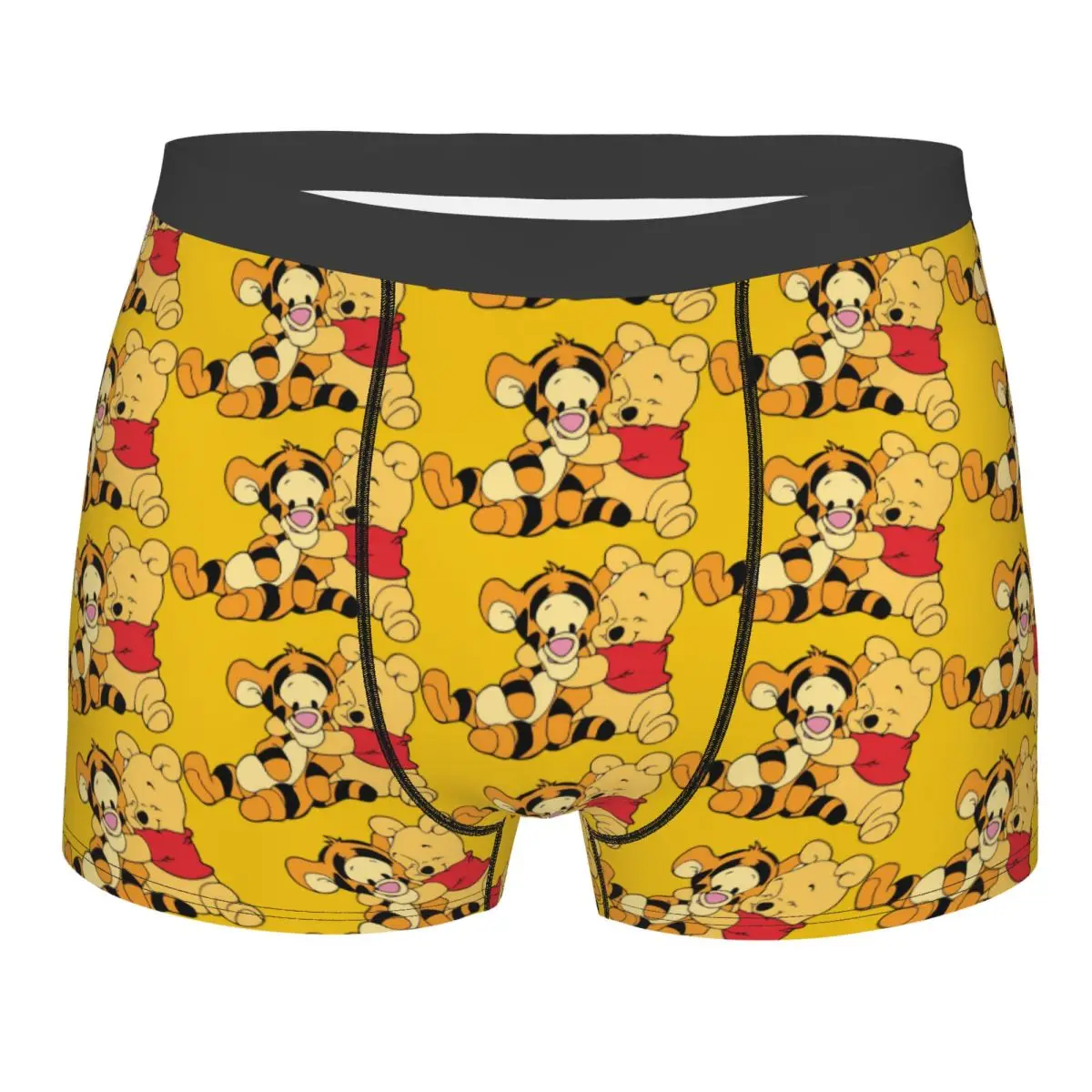 

Custom Winnie The Pooh Cartoon Underwear Men Stretch Boxer Briefs Shorts Panties Soft Underpants For Male