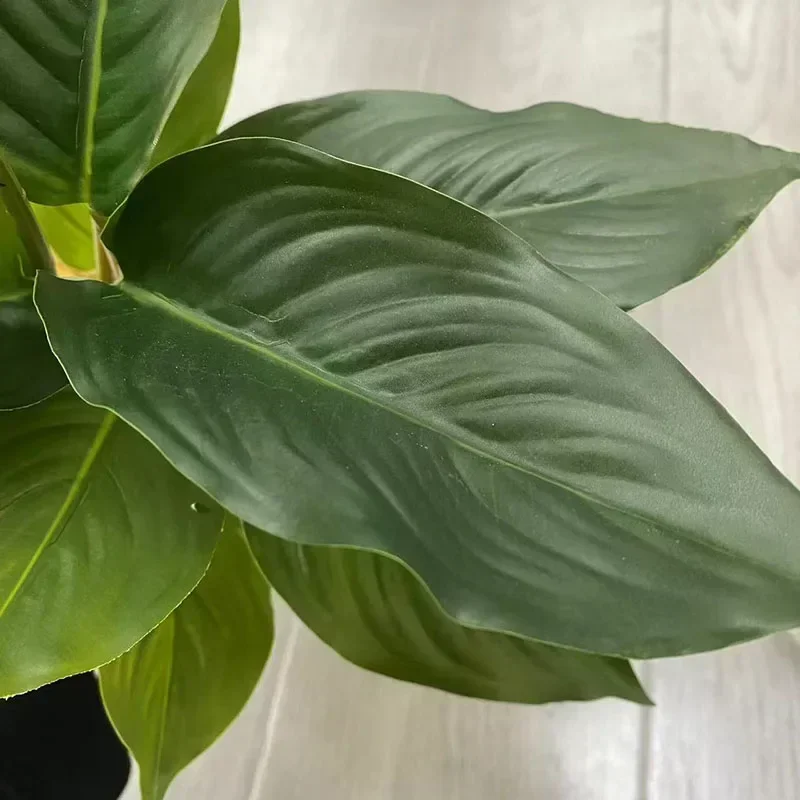 15 Zoll große künstliche Pflanze, tropischer Monstera-Palmenzweig, künstliches Schildkrötenblatt, künstliche Plastikpalme für Haus, Garten, Bürodekoration – Detail 17