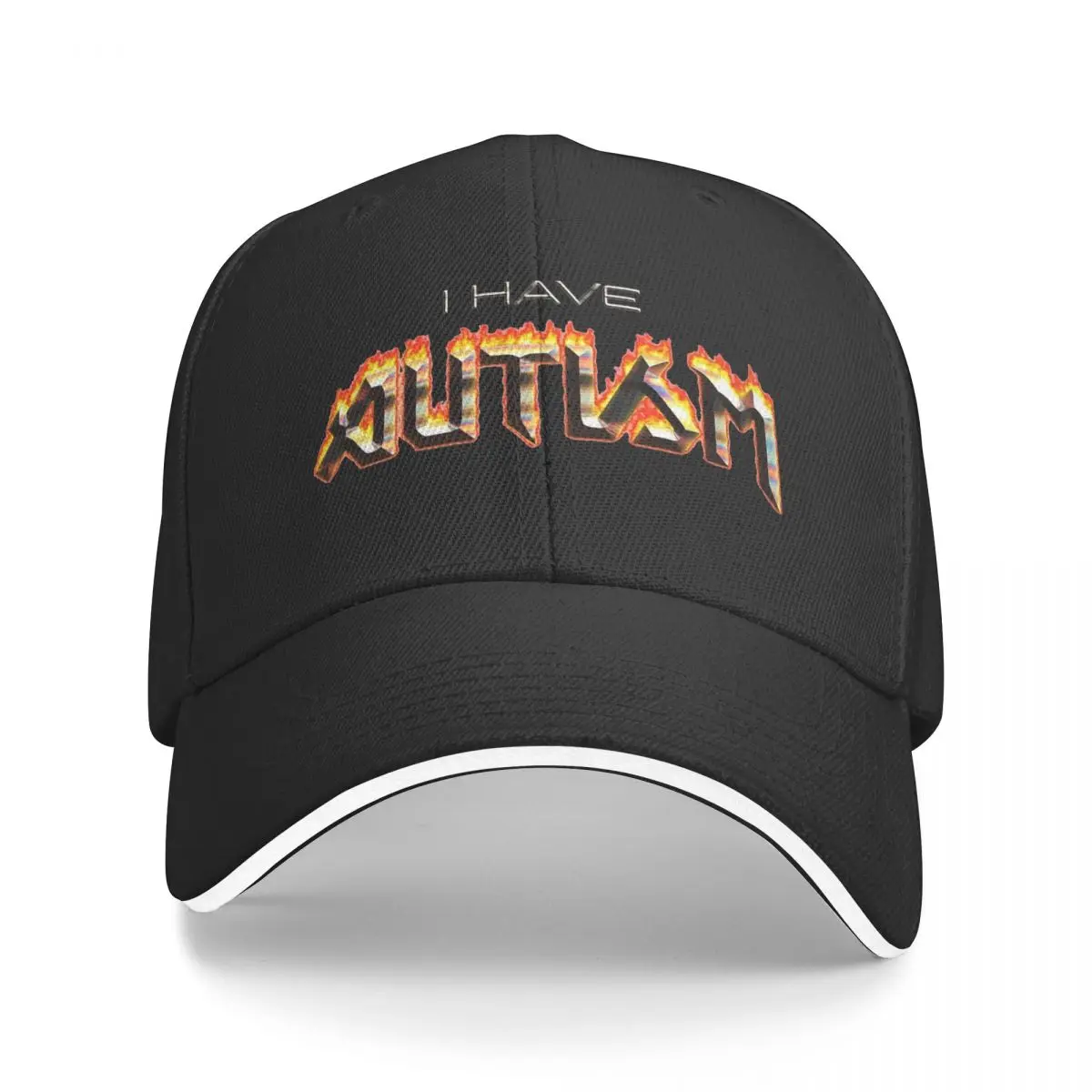 I Have Autism Word Art Baseball Cap Men Women Hip-Hop Trucker Hat Dad Hat Adjustable Polyester Sun Caps Summer Cap