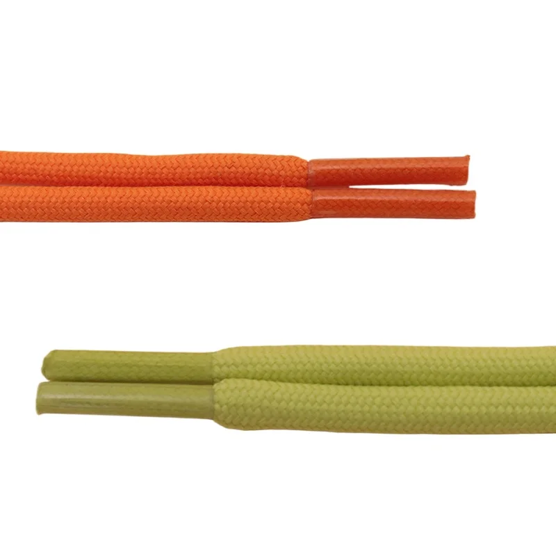 Lacci delle scarpe in poliestere tinta unita rotondi spessi 5 mm Lacci di ricambio durevoli di colore multiplo per 6-8 occhielli Scarpe Scarpe da ginnastica Stivali