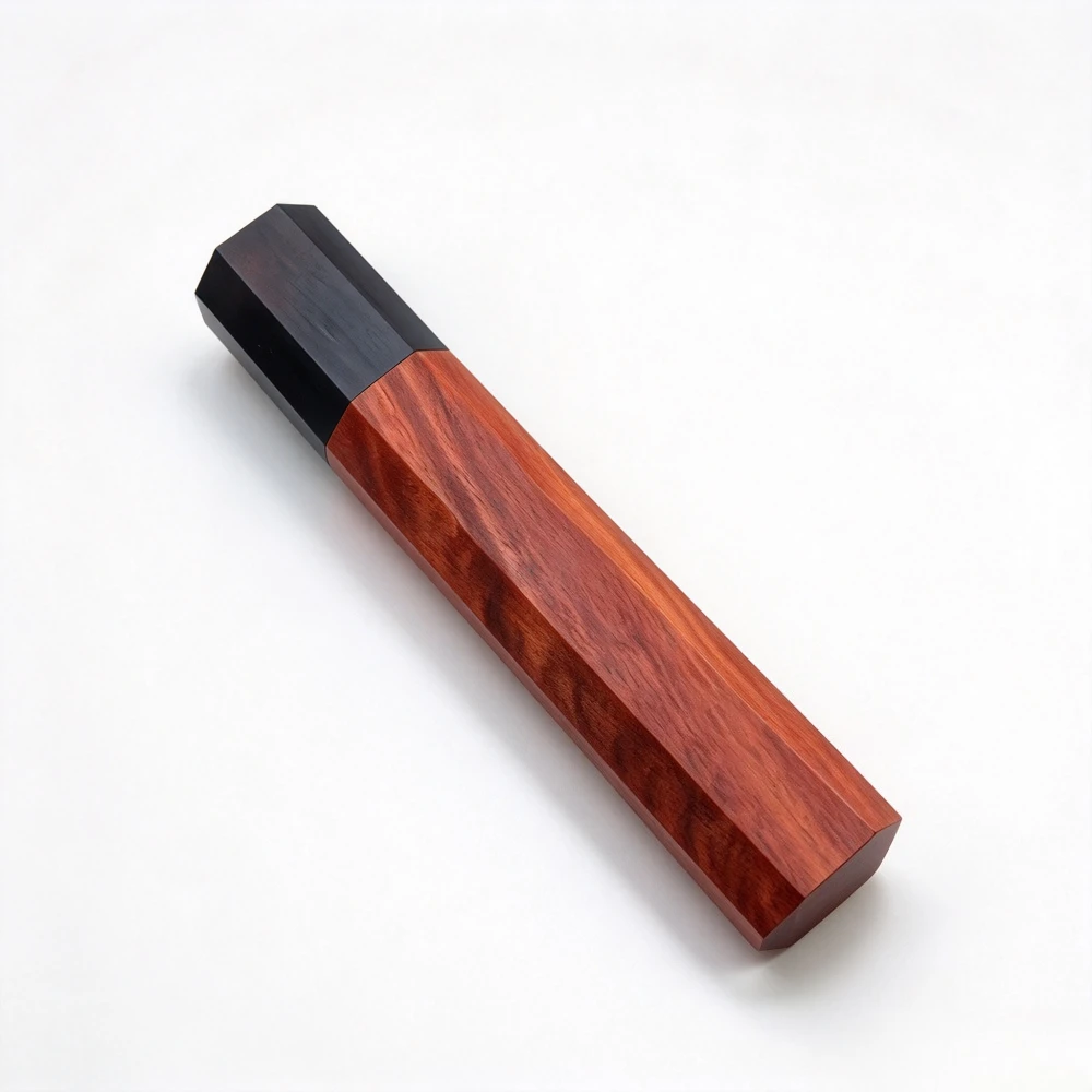Premium Octagonal Blood Sandalwood & Ebony Handle Replacement Material High-quality DIY Handle Making Accessories