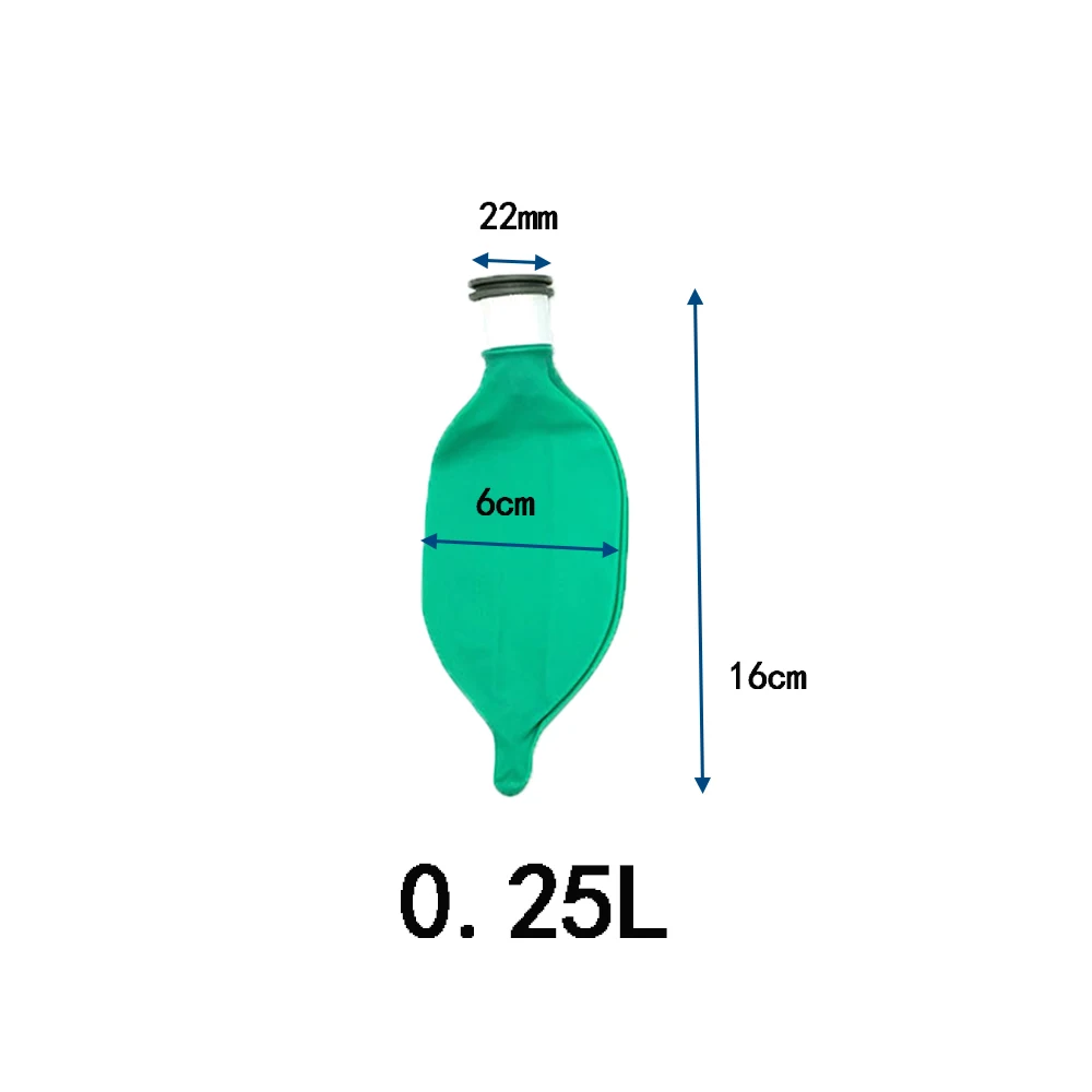 Pet Animals Airbag Green Non Latex Breathing Circulation Circuit Spare Part Simulated Lung Air Storage 0.25L 0.5L 1L 2L 3L