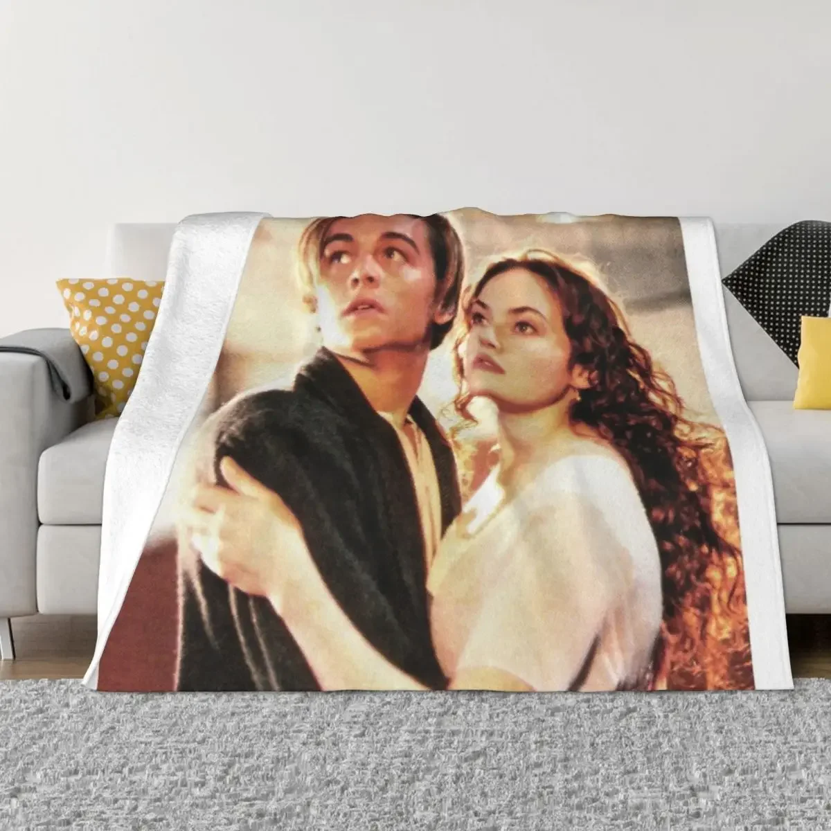 Titanic Jack and Rose Throw Blanket Soft Plaid Stuffeds Bed covers Blankets