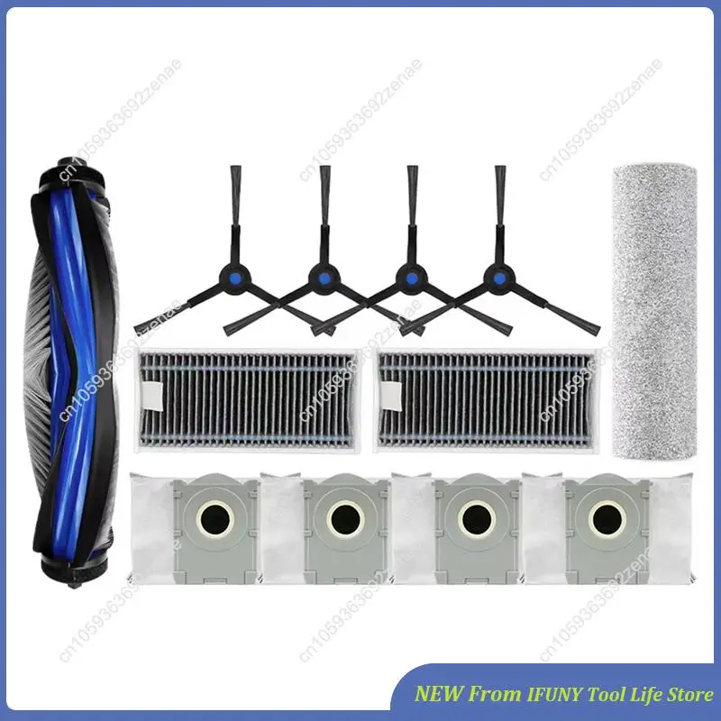 

Запасные части для робота-пылесоса Ecovacs X8 Pro Omni: основные и боковые щетки, салфетки для уборки, HEPA-фильтры, мешки для сбора пыли, новые аксессуары.