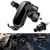 Universal Car Hook Base Phone Holder Gravity Mobile Stand GPS Support Auto Air Vent Mount for IPhone 15 Pro Max Xiaomi Samsung