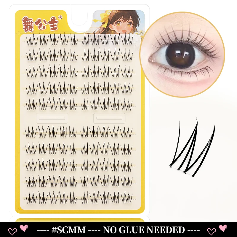 DINGSEN 10 Reihen Selbstklebende Einzelwimpern Ohne Klebstoff DIY Wimpernverlängerung Cluster Handgefertigte Wimpern Natürliche Wimpern – Detail 10