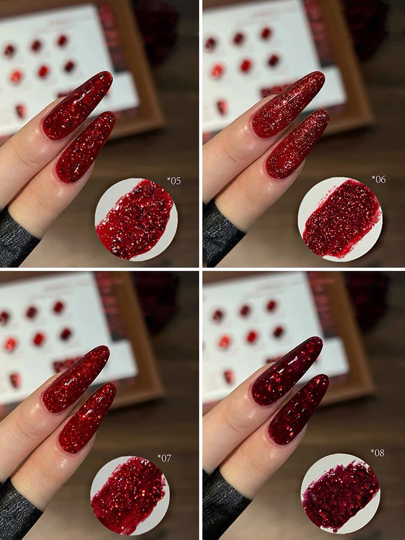 1-9 szt. 15ml Jesienny Lakier do Paznokci Żelowy Efekt Diamentu Kota Oko UV LED Utwardzanie Prezent dla Kobiet na Święta Zestaw do Samodzielnego Zdobienia Paznokci Codzienne Artykuły DIY