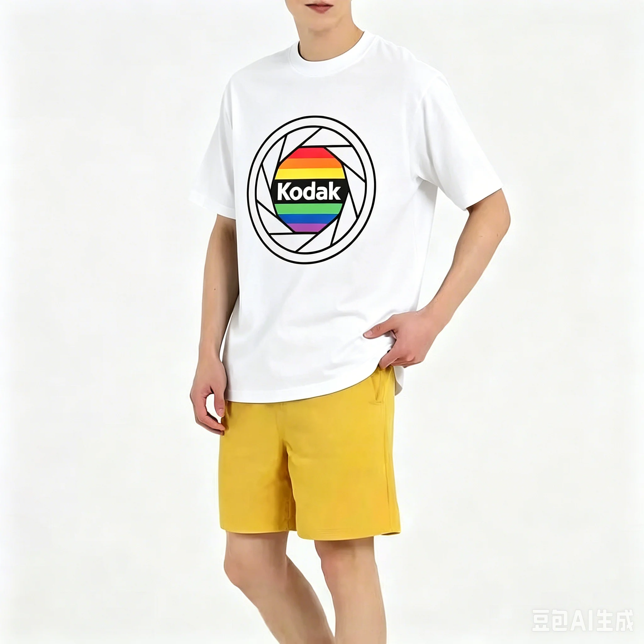 Camiseta Gráfica Kodak Funsaver Estilo Coreano para Hombre 2026, Camiseta Retro con Estampado de Cámara de Película, Camiseta Casual de Manga Corta Oversize
