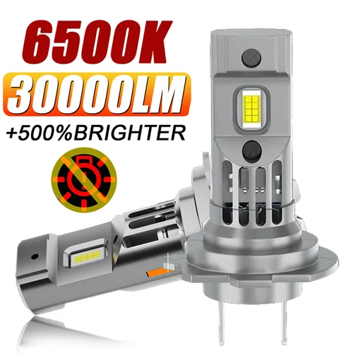 H7 LED CANBUS Light Mini lámpara de cabeza tamaño 1:1 inalámbrico H7 bombillas de faros LED para coche sin errores con ventilador 6000K blanco