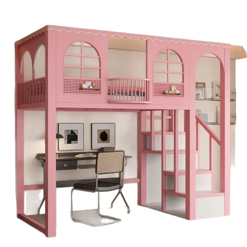 under table combination loft children's  does not interfere with each other mother and child second floor