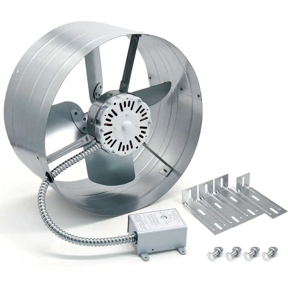 

15 Adjustable Gable Mount Attic Exhaust Fan for Home, Shed, and Garage - 1850 CFM Coverage