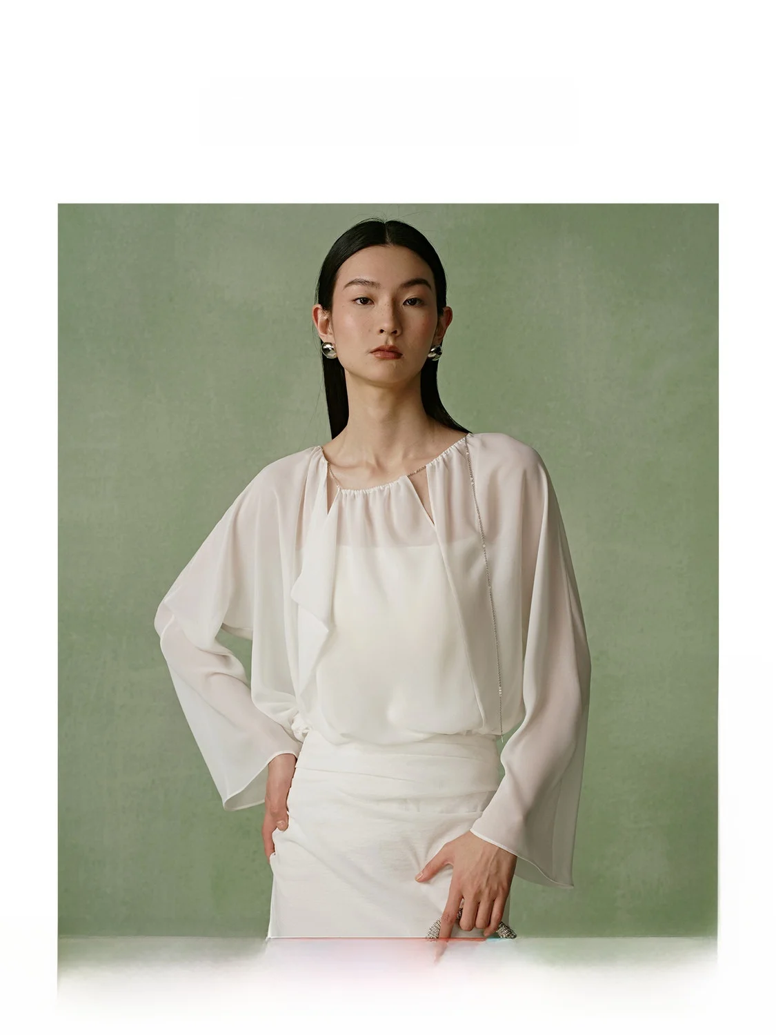 

Легкая шифоновая блузка ZhiZhi Drunken Yao без рукавов, полупрозрачная, тонкая, осенняя, новая модель, для повседневной носки, для прогулок по городу