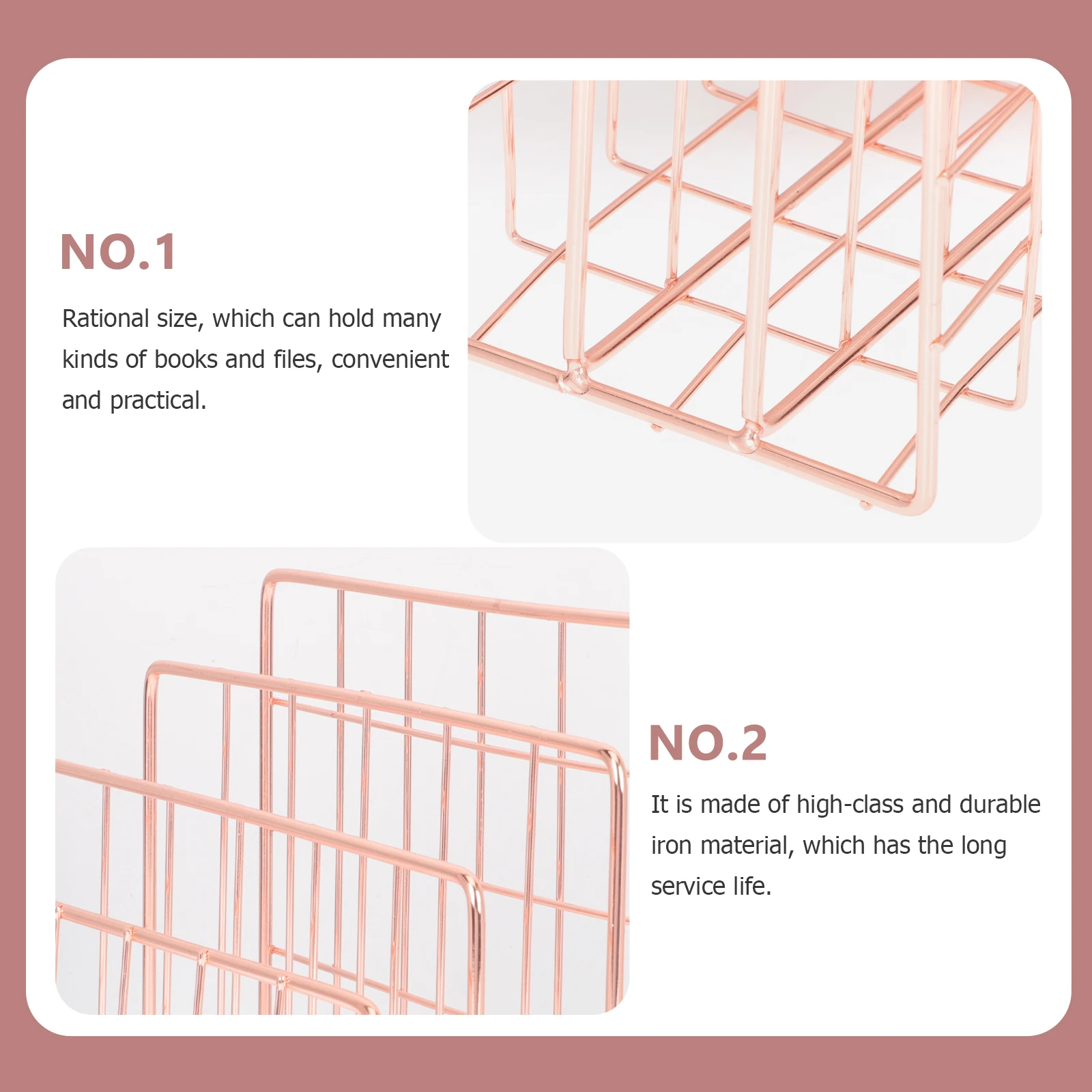 

Mail Storage Rack 3 Slots Desktop Organizer File Holder Iron Material Office Supplies Shelving Book Rack