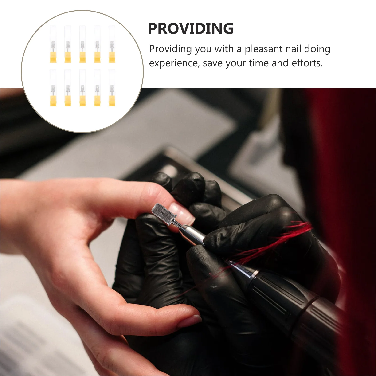 

10pcs Nail Drill Bits Tungsten Steel Manicure Sanding Heads Strong Durable Pedicure File Electric Nail Sander Tool For Women