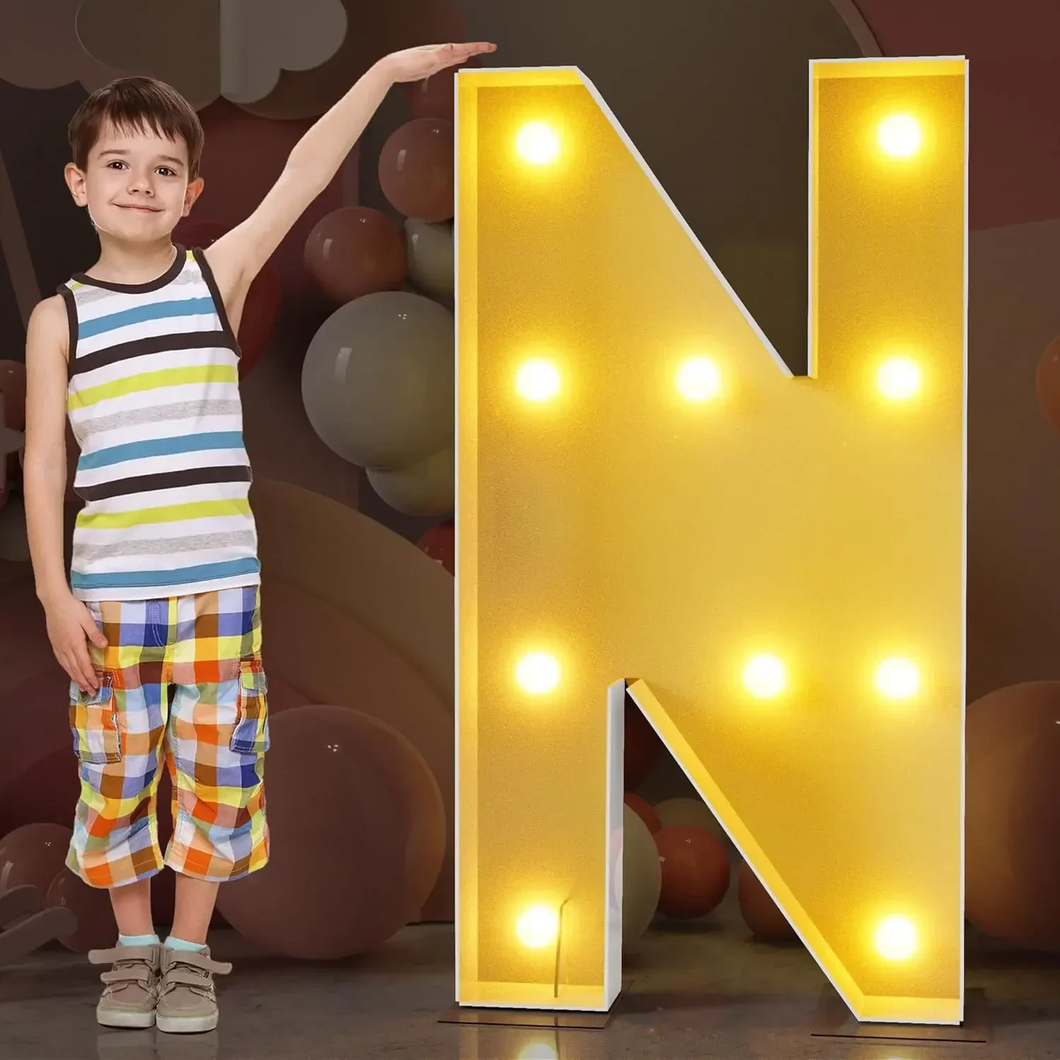 120CM DIY Marquee Letters Marquee Warme Lichtgevende Letters Grote Mozaïek Schuimplaat Letters XMAS LOVE BABY PROM Feestdecoratie