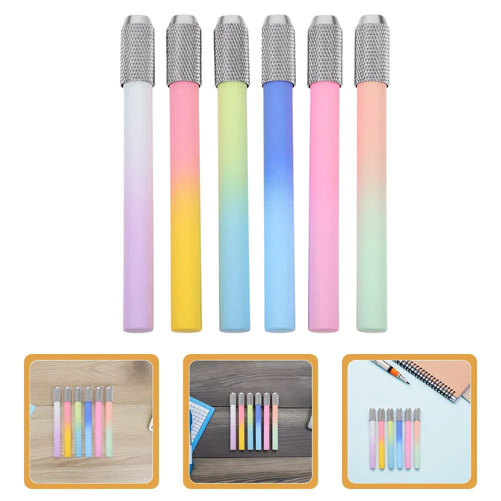 

6Pcs Pencil Lengtheners Elegant Design Extend Lifespan of Pencils Perfect for Colored Sketching Eyeliner Pencils Artists School