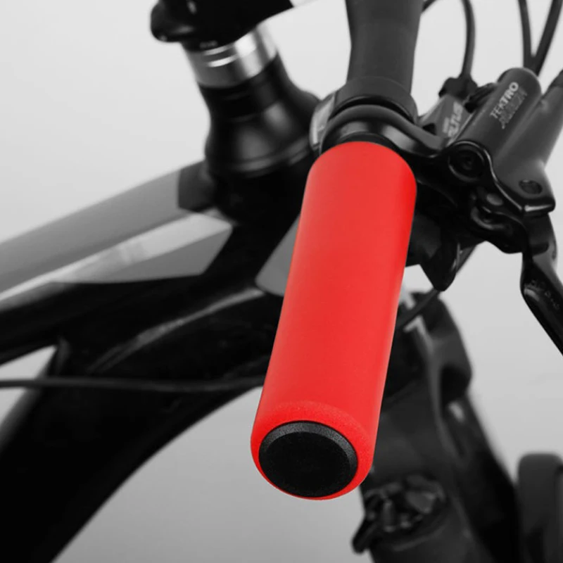 1Pair Silicone Cycling Bicycle Grips Outdoor MTB Mountain Bike Handlebar Grips Cover Anti-slip Strong Support Grips Bike Part