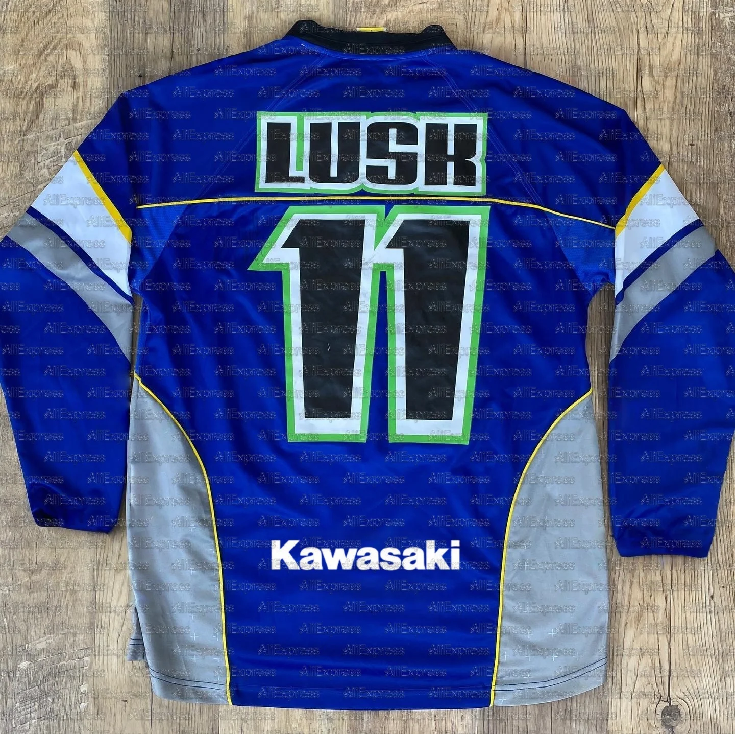 

Летняя мотоциклетная рубашка Kawasaki с длинным рукавом # 11 LUSK Быстросохнущий дышащий тонкий спортивный уличный удобный модный