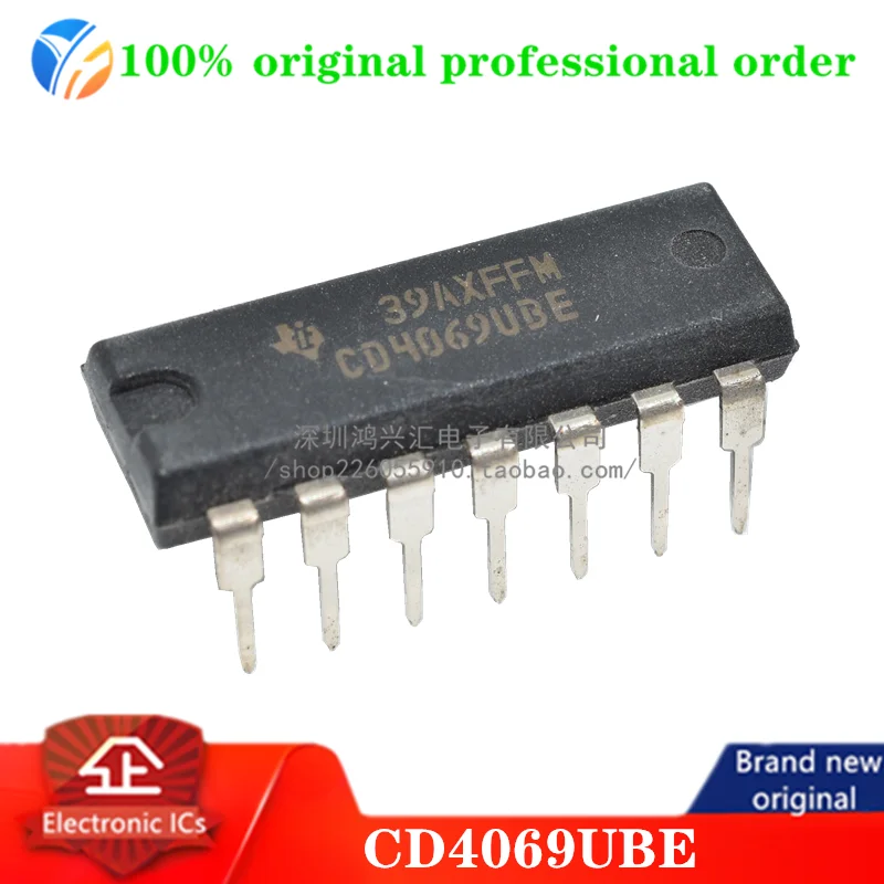 （5pcs）100% original CD4069UBE Inverter 6-Element CMOS 14-Pin PDIP Tube