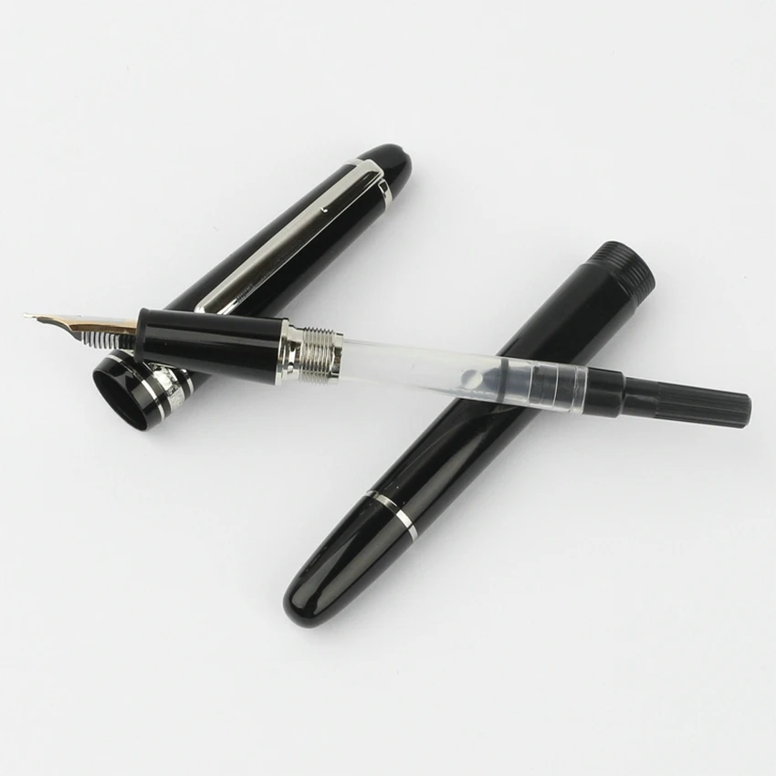 High Quality Luxury MB Monte Ballpoint Pen Meisterstuck Black Resin Blance Platinum Line Medium Nib Rollerball Pen 163/145