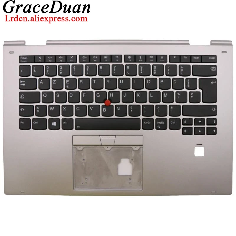 

FR French Silver Keyboard Upper Case Palmrest Shell Cover For Lenovo Thinkpad X1 Yoga 2nd Gen2 G2 01LV011 01LV091 01LV131 01LV05