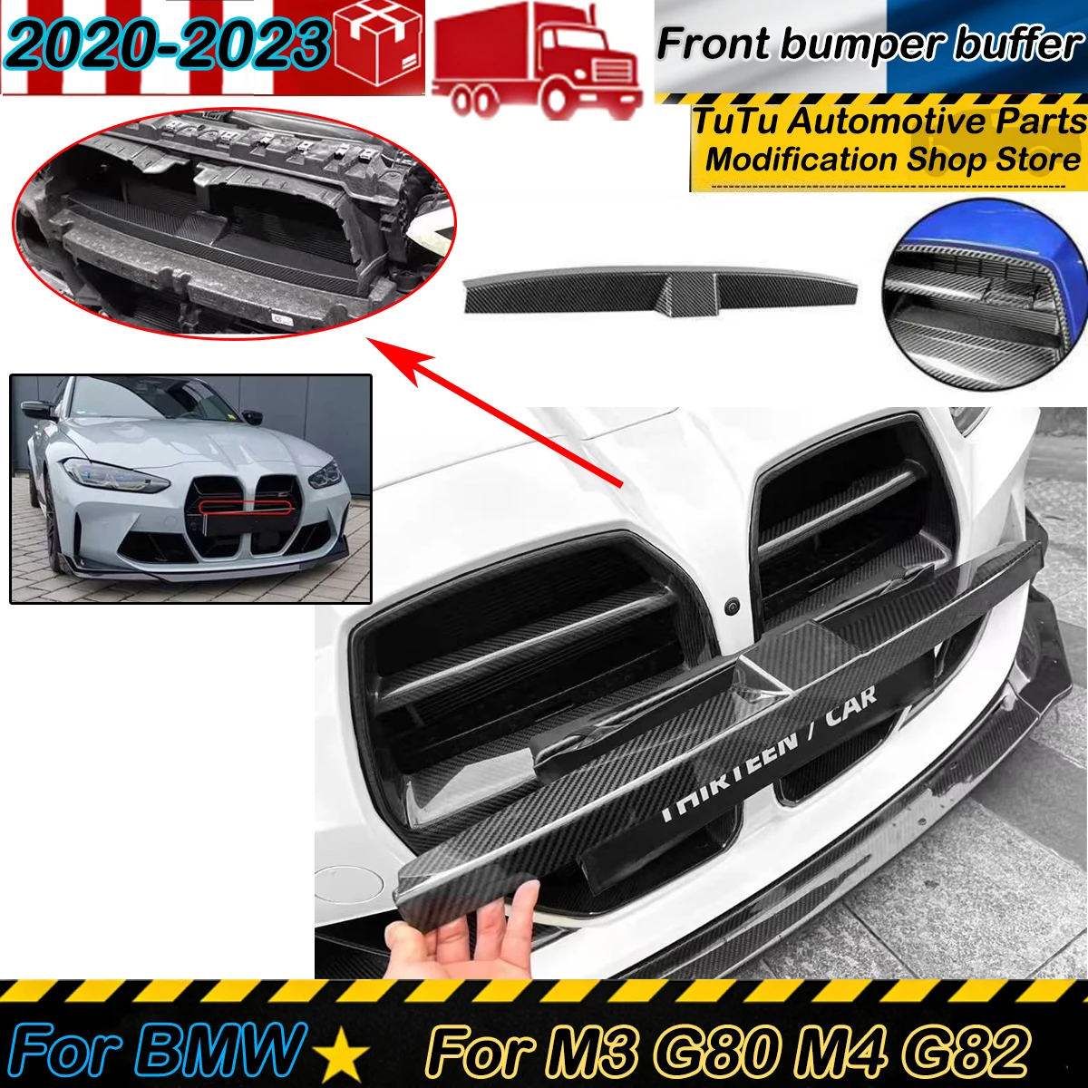 

Защитная накладка (буфер) на решетку переднего бампера для BMW M3 G80 M4 G82 2020-2023, гоночная защита от ударов, пенопластовый протектор, накладка на решетку, элементы обвеса, запчасти