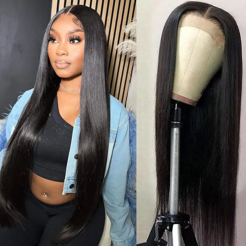 42 Inch 200% Density 13x4 Straight Lace Front Wigs Human Hair 13x4 HD Lace Frontal Wigs For Women Human Hair Wig Pre Plucked