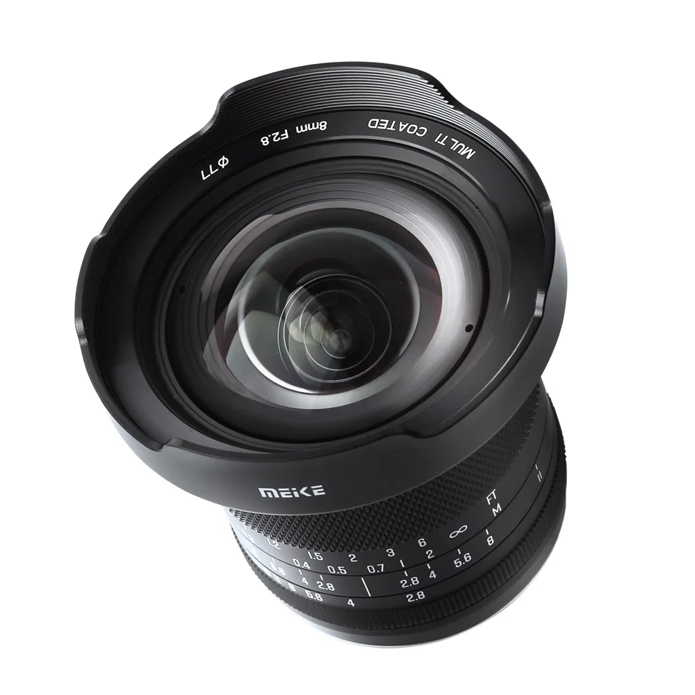 

Meike 8mm F2.8 Prime Manual Focus Ultra-wide Angle and Zero Distortion Lens for Panasonic Lumix/ Olympus Micro 4/3 M43