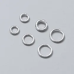 1pack 925 Sterling Silver Open/Close Round Split&Jump Rings 2.5-10mm Manual Circle Connectors DIY Jewelry Making Accessories