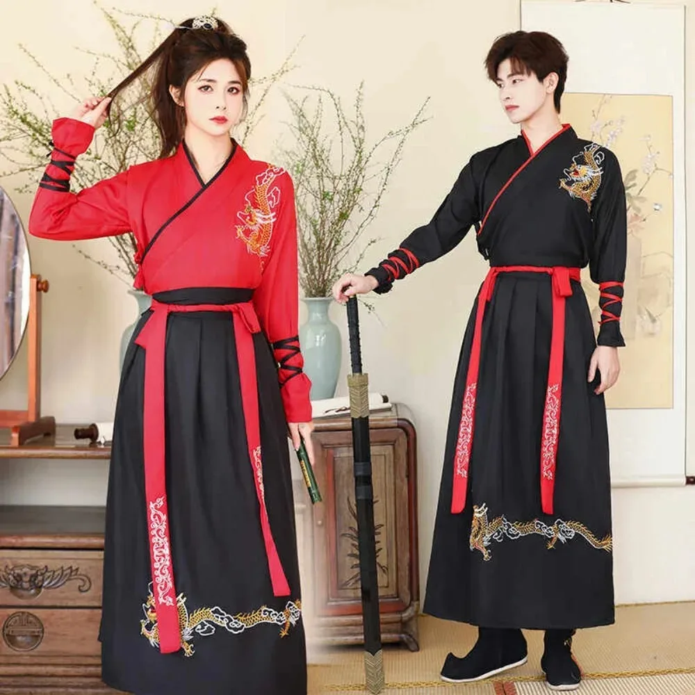 Traje Vintage para Fiesta, Estilo Étnico de Kungfu, Disfraz para Cosplay, Actuación en Escenario, Hanfu Chino, Ropa para Mujer, Vestido de Hada, Ropa para Hombre