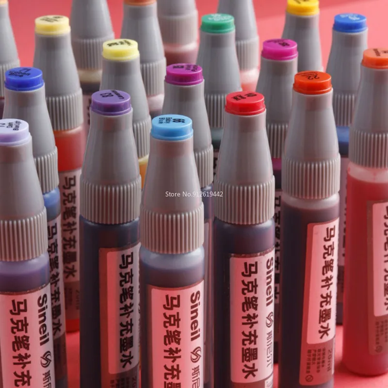 Marker Replenishing Liquid Universal Touch Marker Water Filling Liquid Alcohol Oily 24 Color 36 Color 48 Color 60 Color Ink