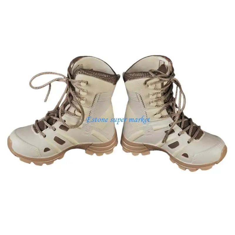 090B Realistic 1/6 Scale Hiking Boot Climbing Shoes for Action Figure Soldier Model Shoes for Craft Collection Decoration
