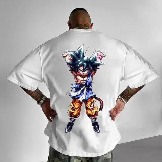 Dragon Ball Anime giapponese T-shirt da uomo e da donna Son Goku Trend Cotton Ragazzi e ragazze Bambini Y2k Harajuku Maniche corte