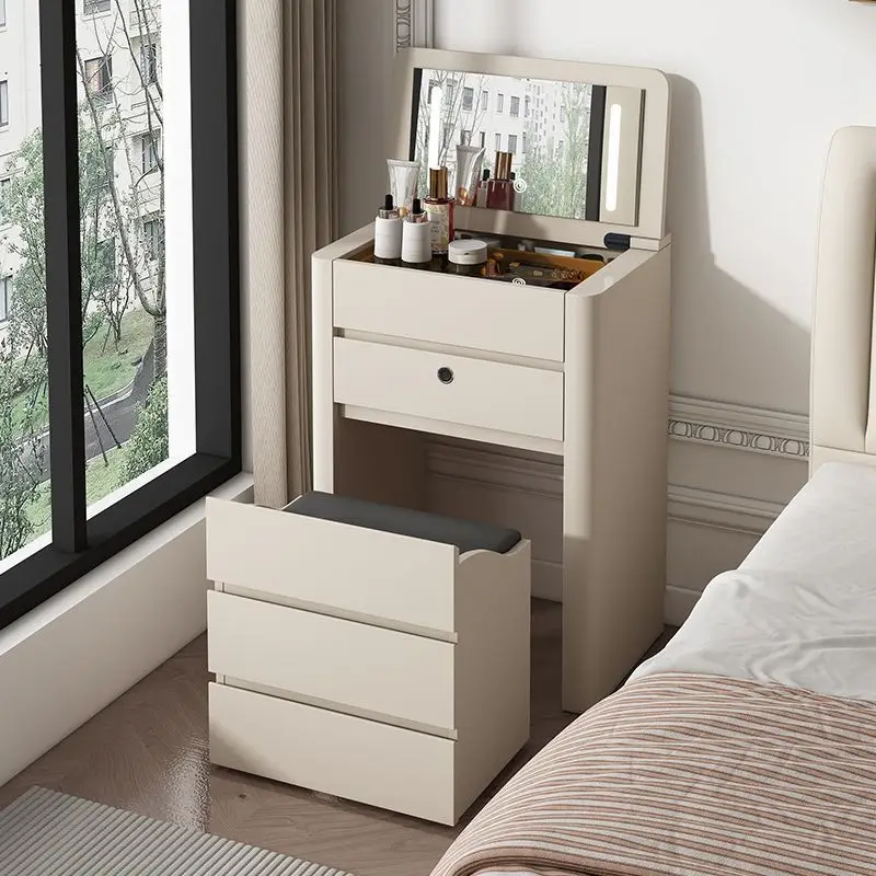 

Flip dresser Small apartment Bedroom bedside table Makeup table Integrated drawer Storage cabinet Small makeup counter