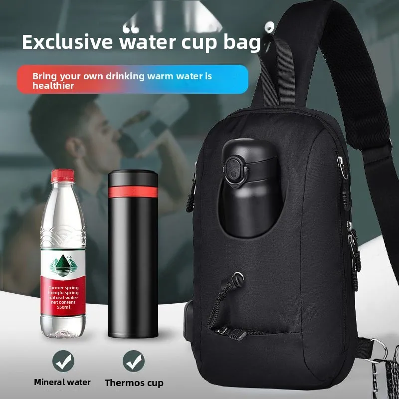 

Мужской чайник-мессенджер, многофункциональная сумка для чашки воды большой емкости, водонепроницаемая модная брендовая мужская сумка